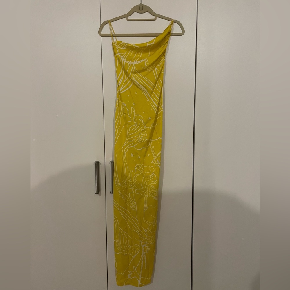 Christopher Esber Yrjo Yellow Backless Dress